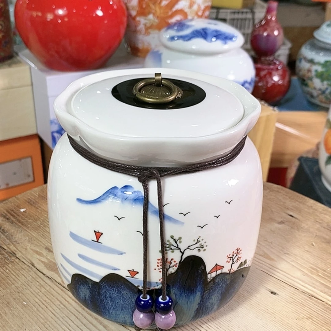 【闪购商品】瓷片陶瓷茶叶罐密封罐