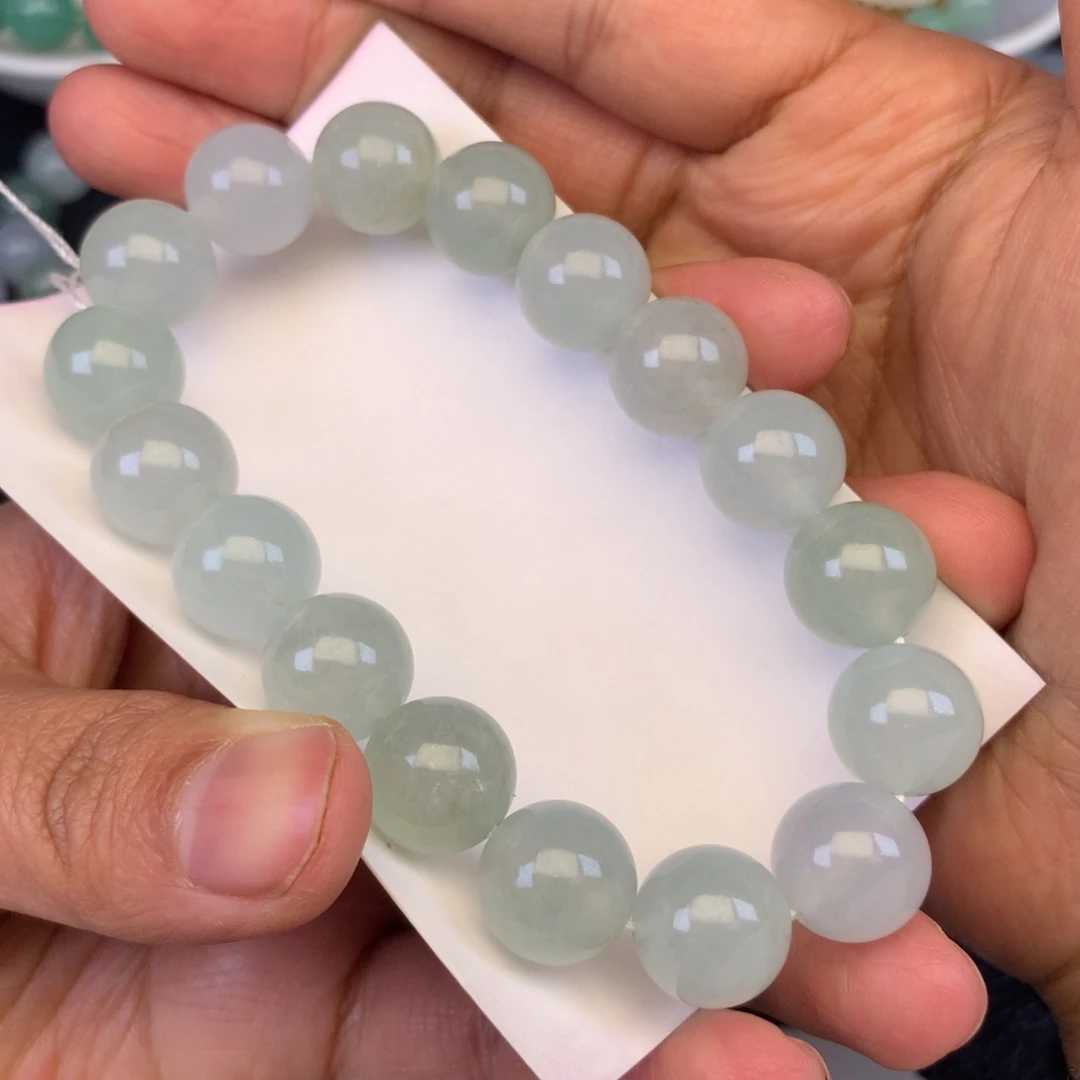 要***梅翡翠未镶嵌颈饰天然缅甸翡翠A货卡12