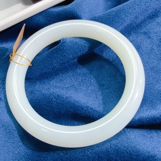 【伟伟鉴定】和田玉 俄料 圆条镯子 58-59/11/10 时尚百搭精品