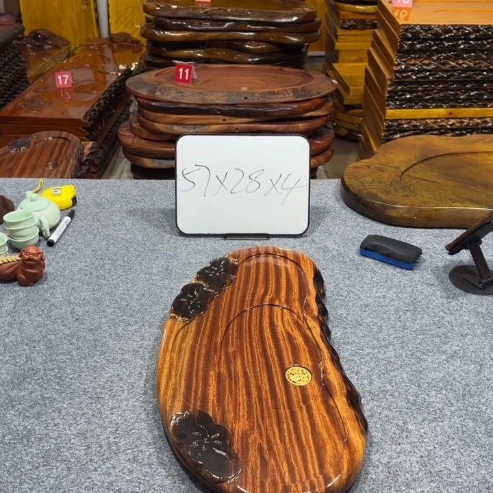 用***武整板无拼接实木茶盘