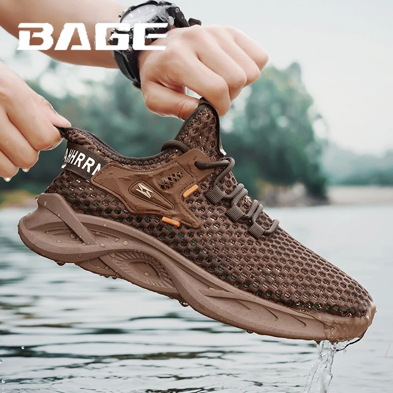 八哥软底潮流运动鞋男鞋透气耐磨沙滩网面鞋素面户外轻便夏季低跟