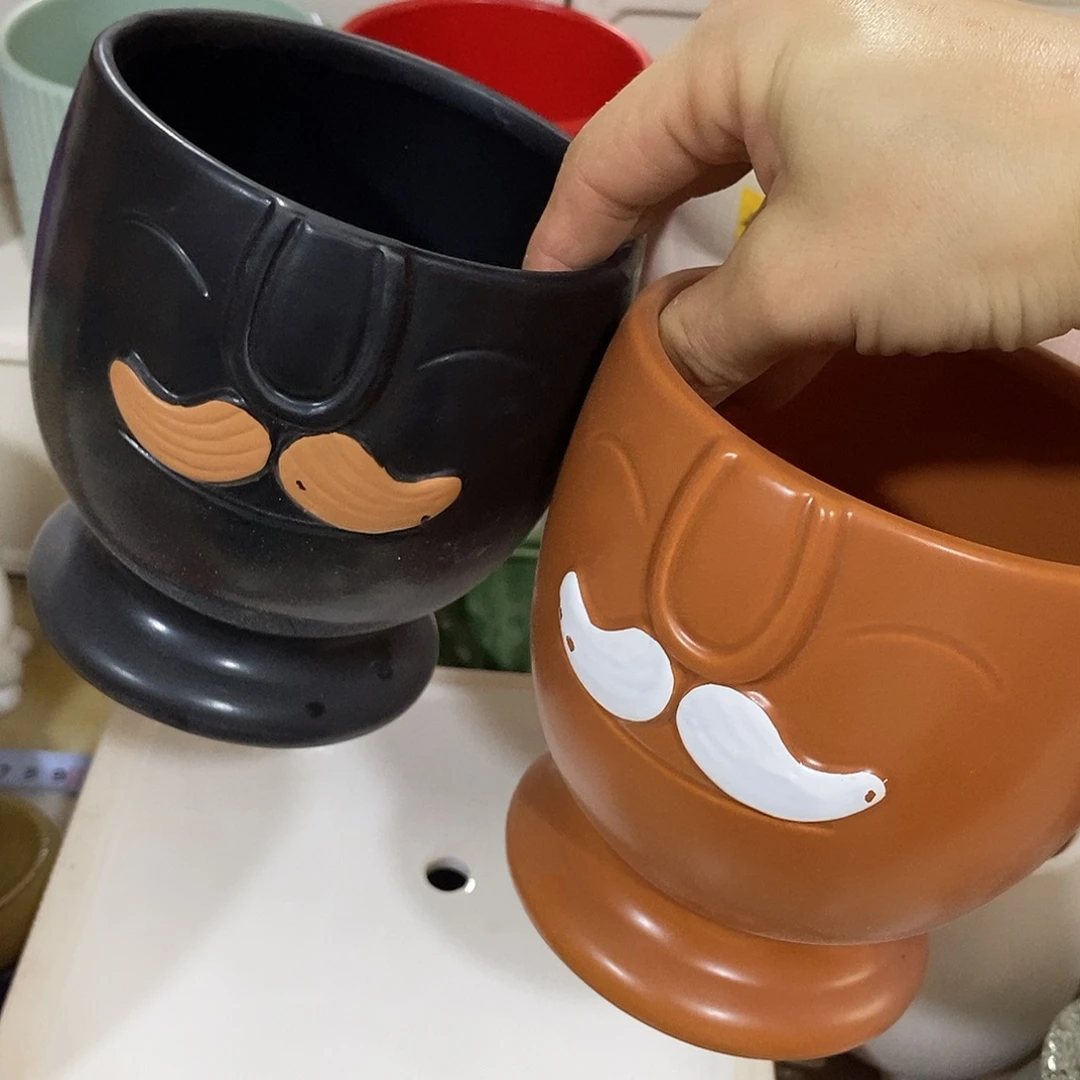 陶杯子陶盆有孔 瑕疵介意勿拍