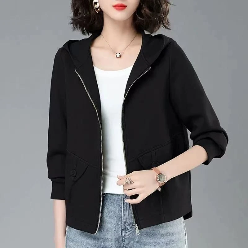 9933 新款女士连帽短款加绒厚外套 三楼