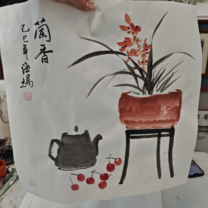 国画贾海瑞老师现场定制