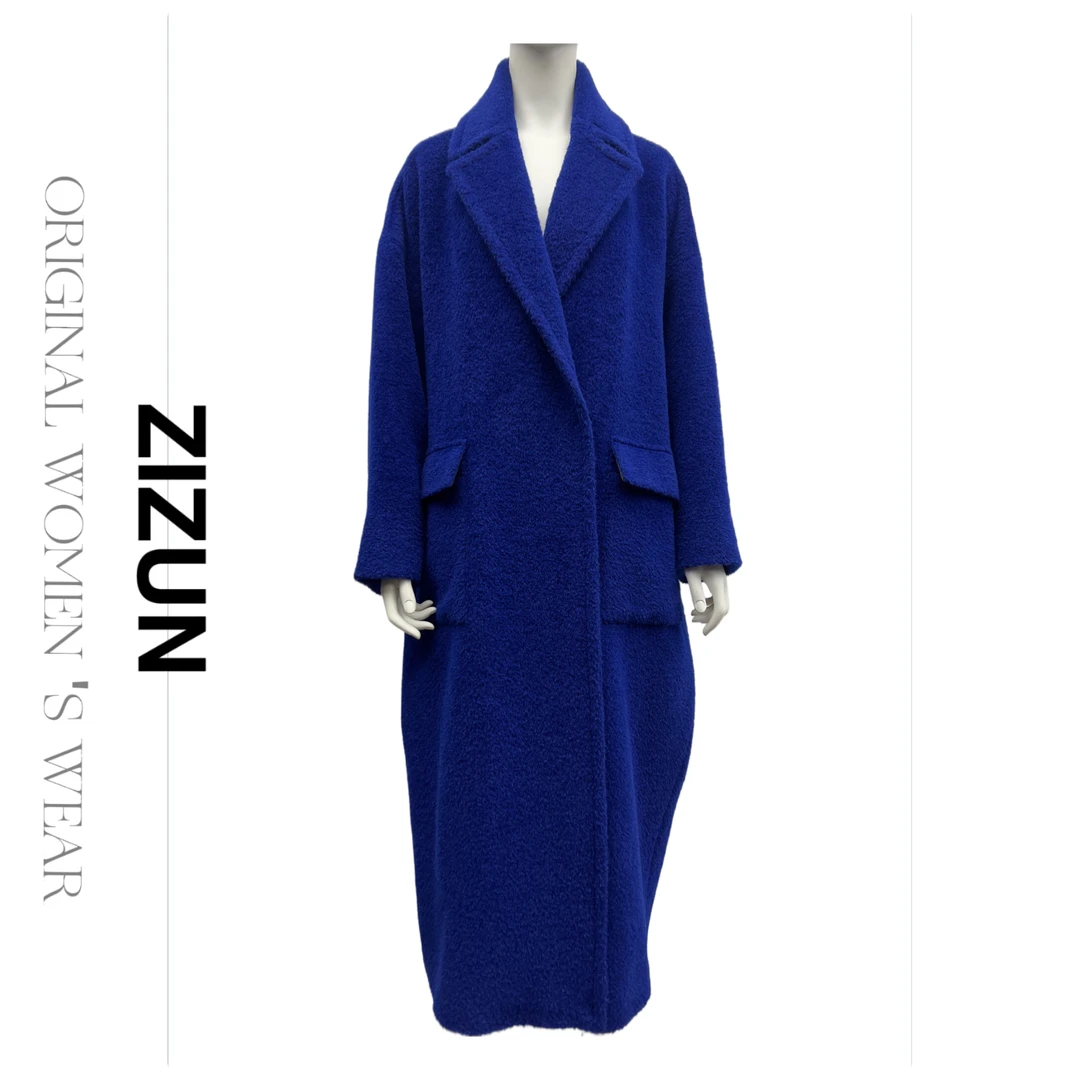 ZIZUN/姿の尊冬季中长款气质设计师女士大衣