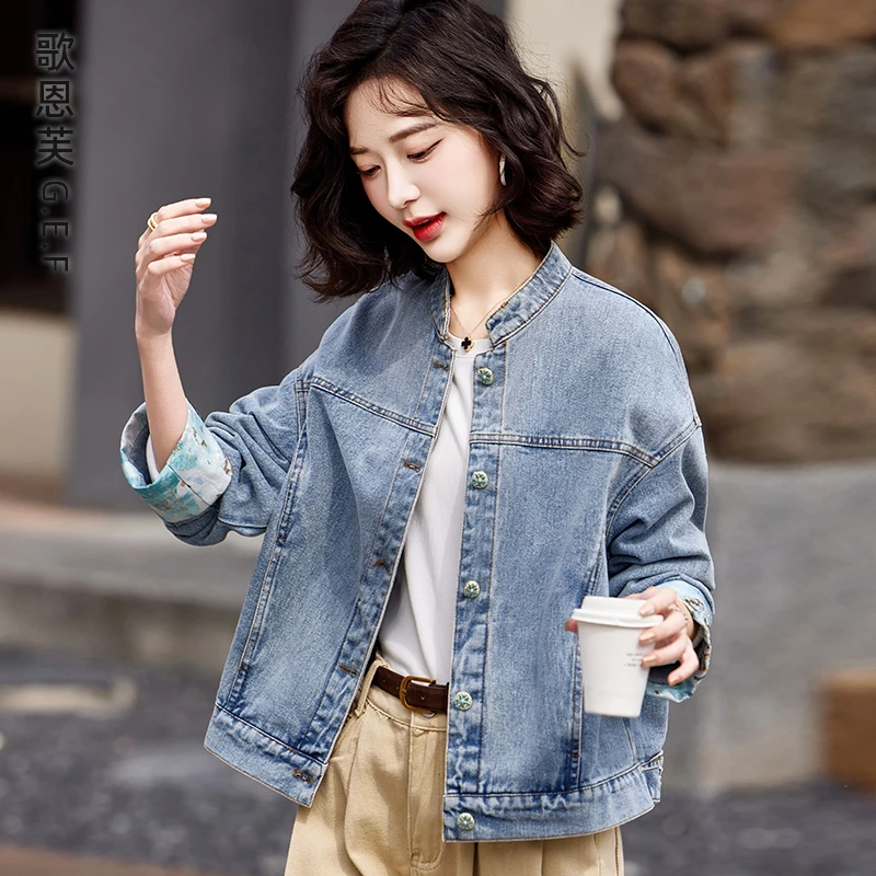 牛仔外套女春秋2025新款小个子短款百搭洋气减龄中年妈妈夹克上衣