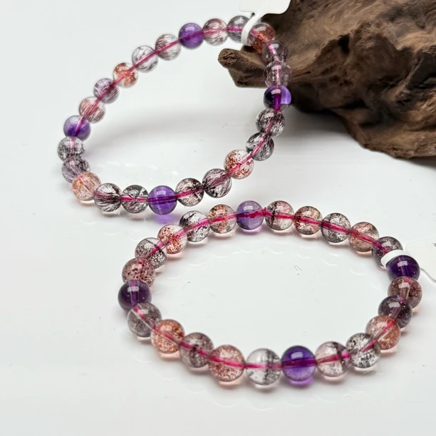 晶匠天然超七手串7mm+多样性发一