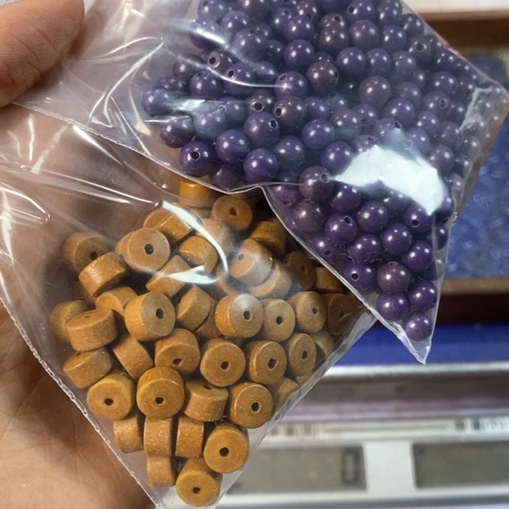 泥塑栀子药片➕紫气0.6。瑕疵90克