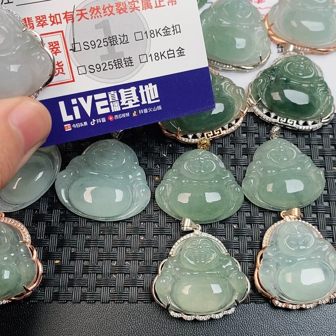 翡翠银S925镶嵌颈饰