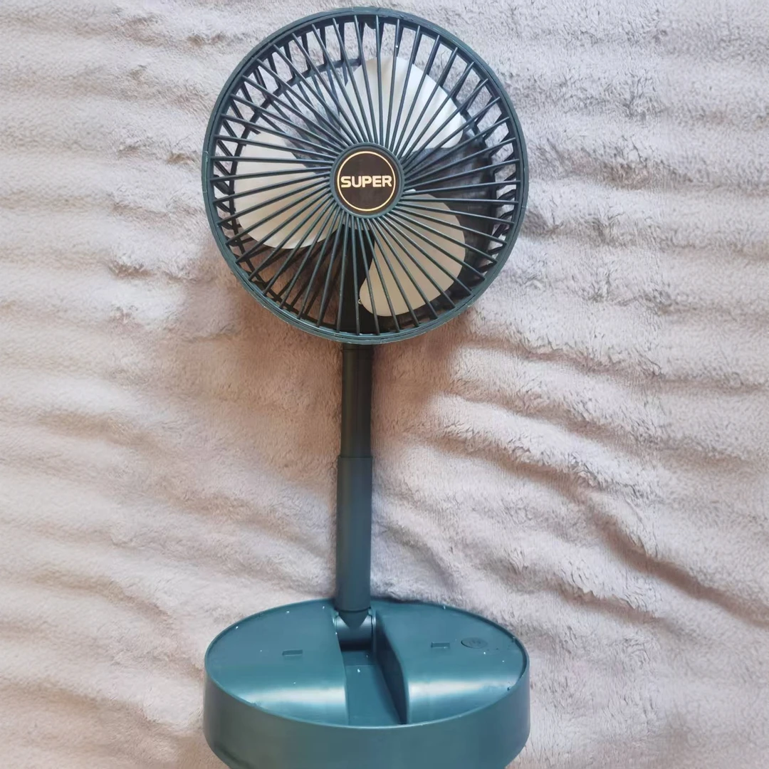 多角度折叠充电款中大型风扇带手机支架-Type-C充电口