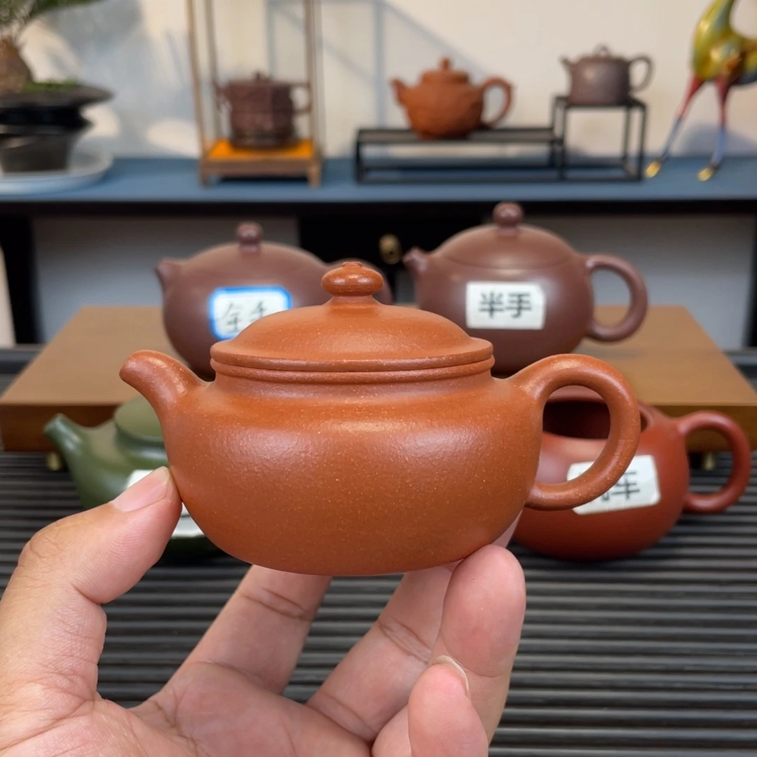 茶壶紫砂红降坡仿古150cc