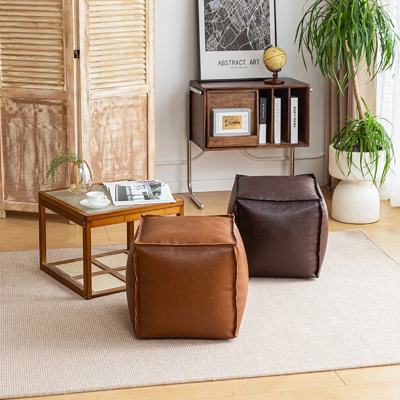 客厅卧室懒人沙发收纳凳换鞋凳旧衣服收纳袋坐墩蒲团沙发脚凳坐垫