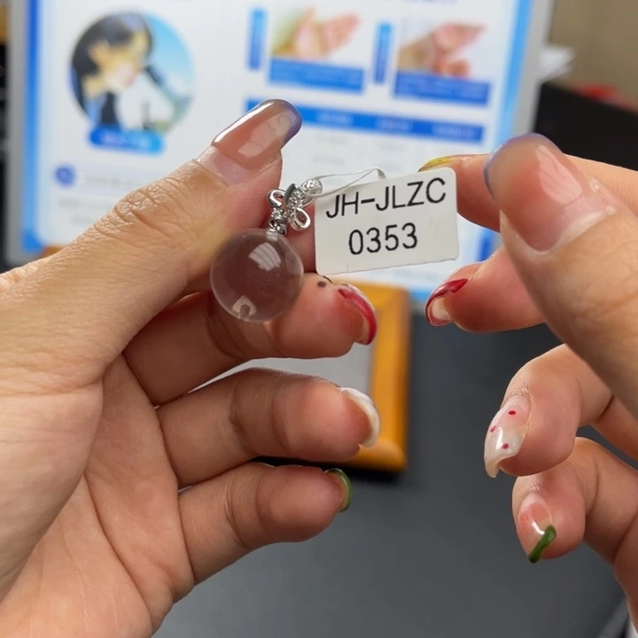 颈饰银S925镶嵌水晶水晶珠子吊坠