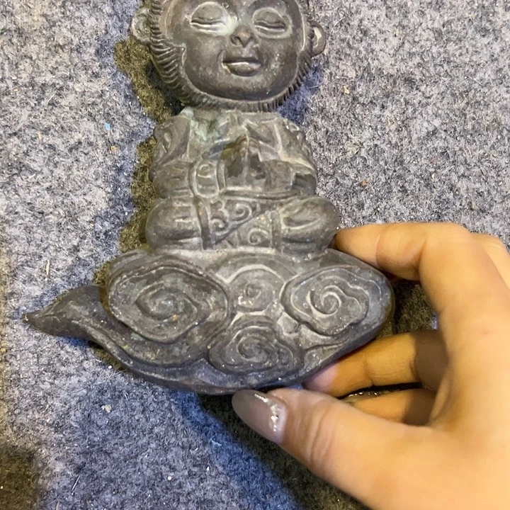 微***钓黄铜摆件，文房工艺品摆件