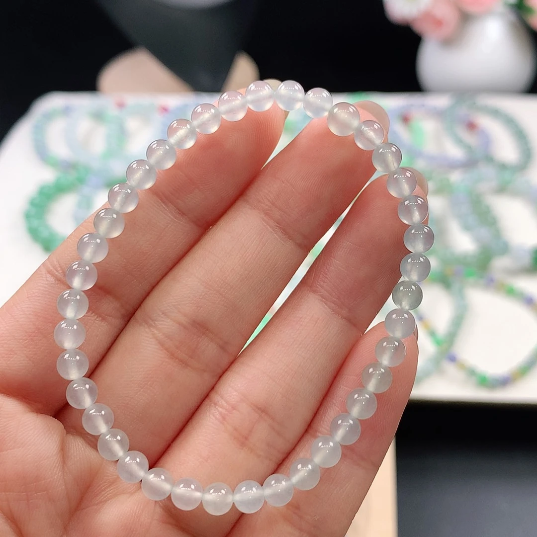 翡翠未镶嵌手链4.5mm