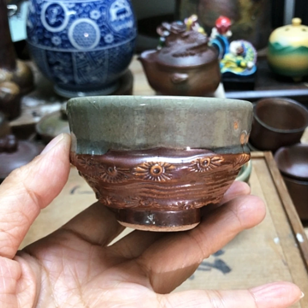 【闪购商品】碗半釉相马杯老相马