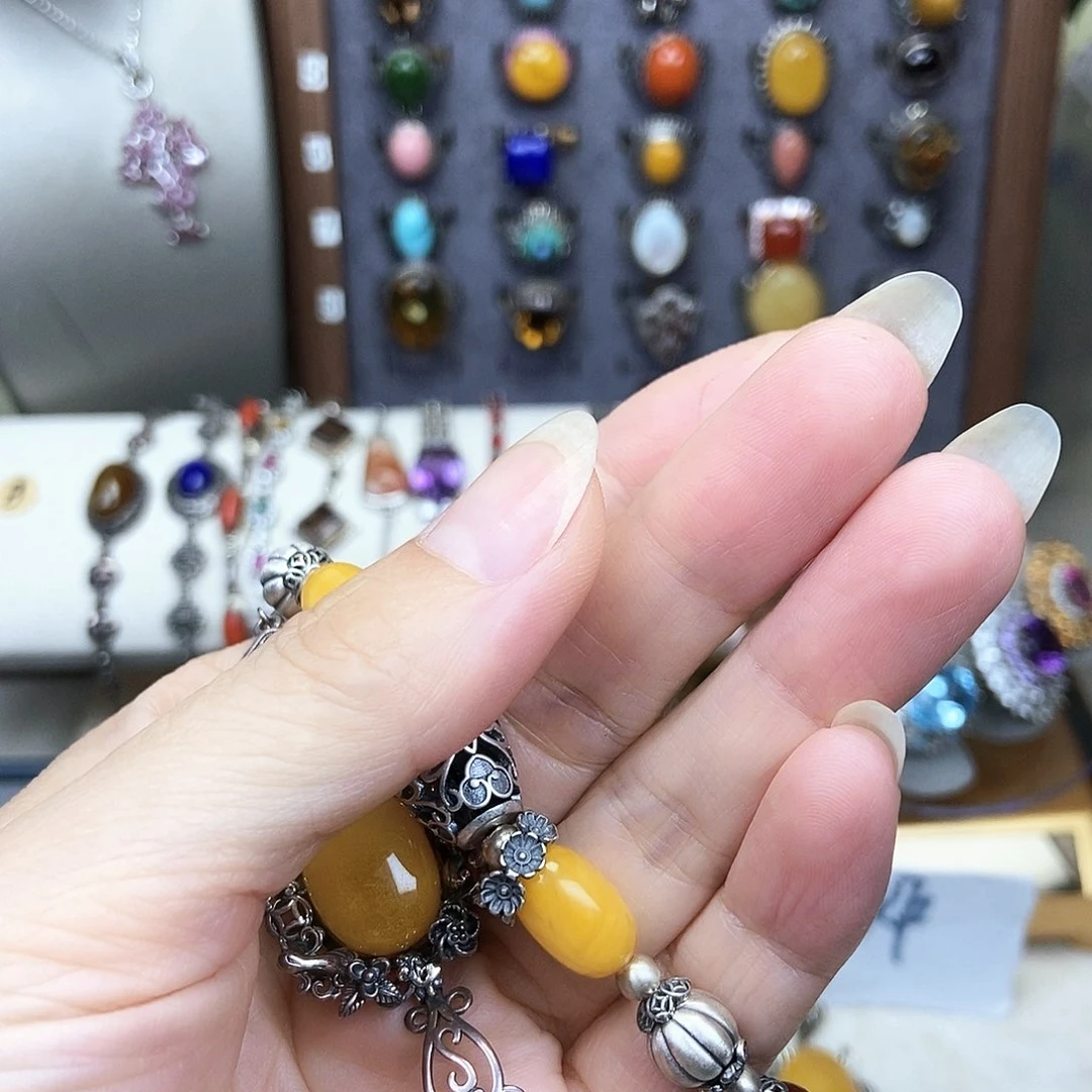 925银琉璃豫****）黄色戒指