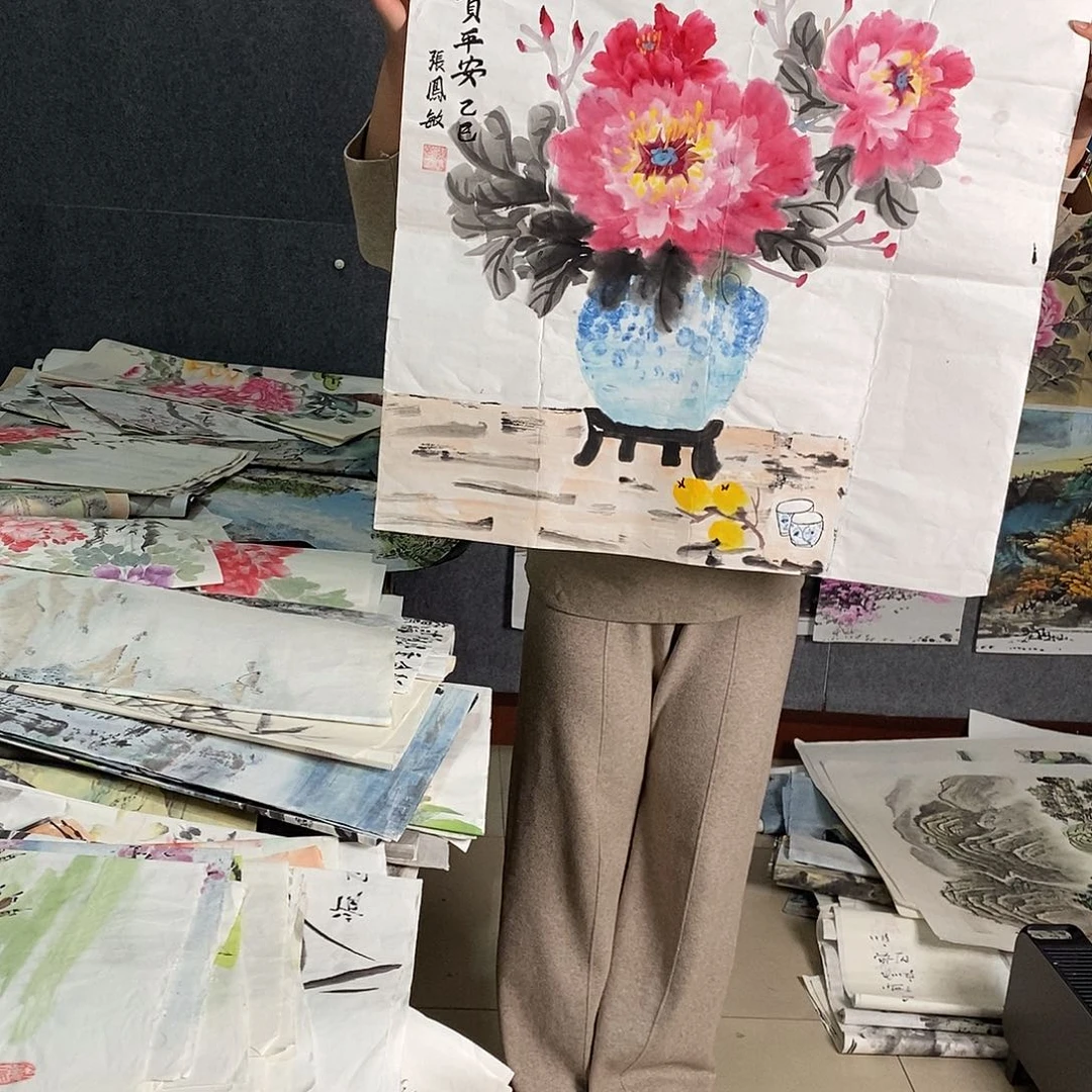 国画手写手绘国画作品100