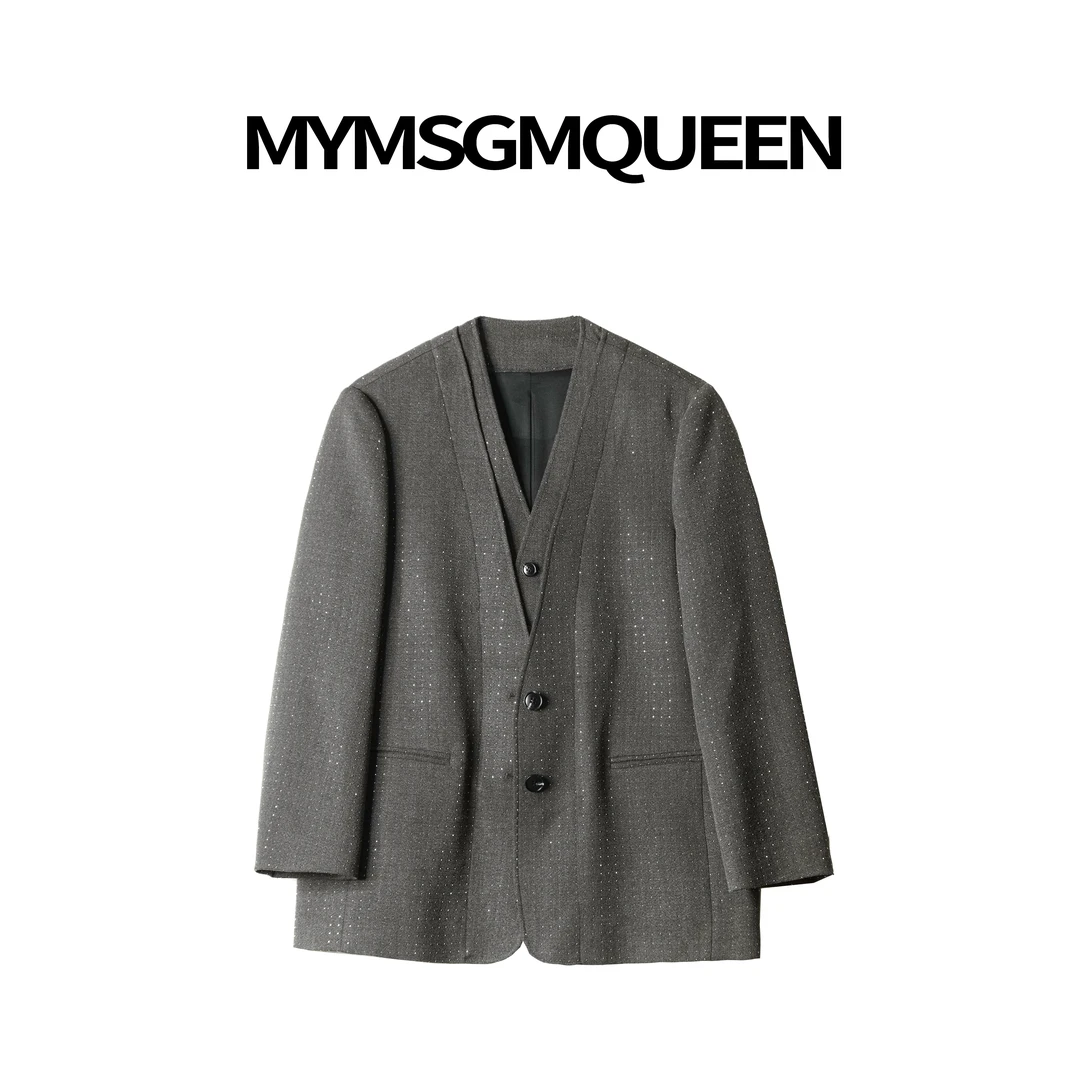 大王西服“星河”V领西装外套套装的西服