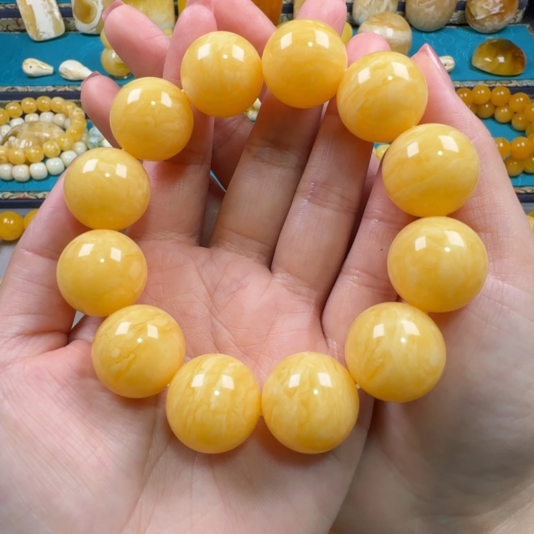 琥珀未镶嵌手链同料