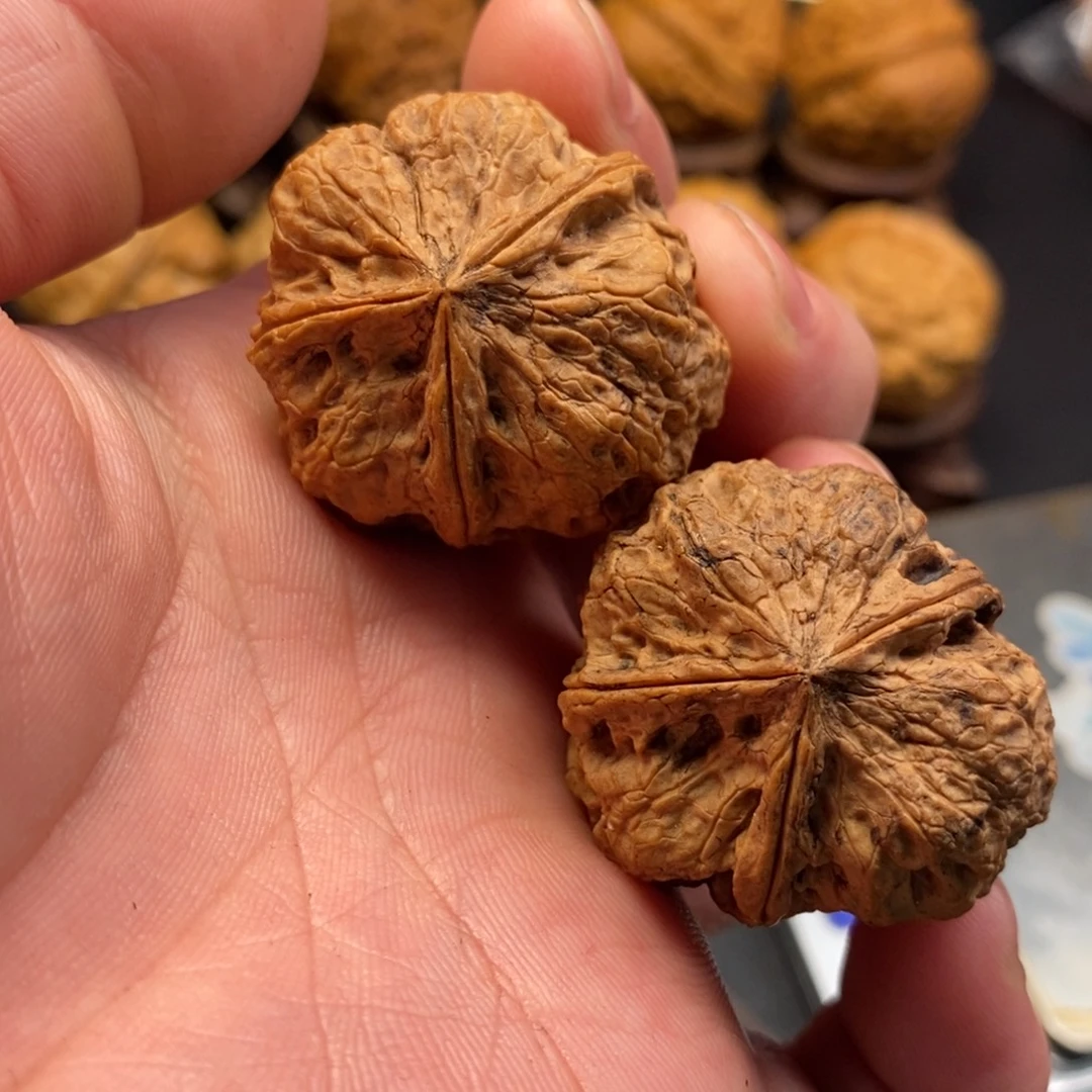 把件文玩核桃梅花三愣