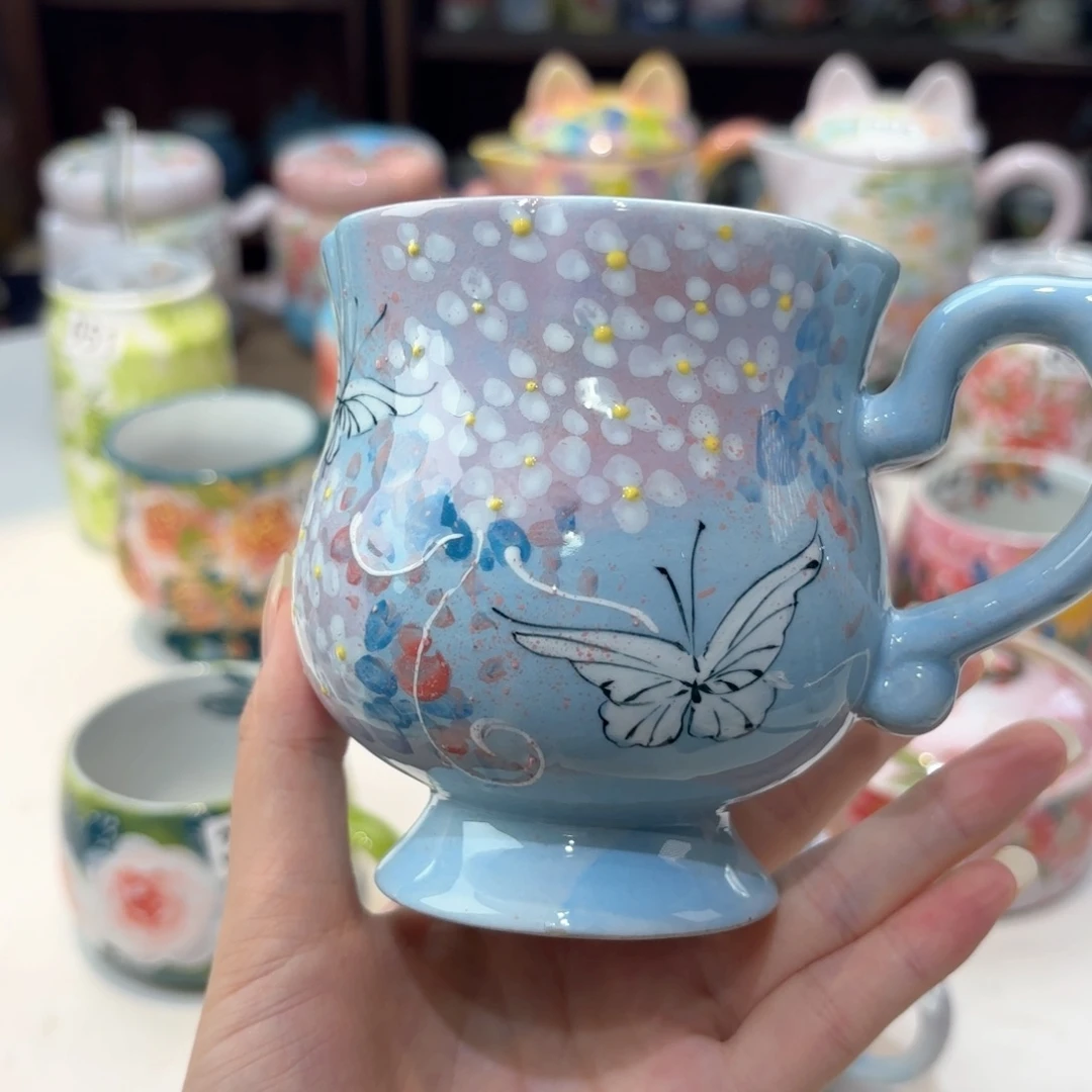 景德镇手绘高温釉下彩陶瓷茶具