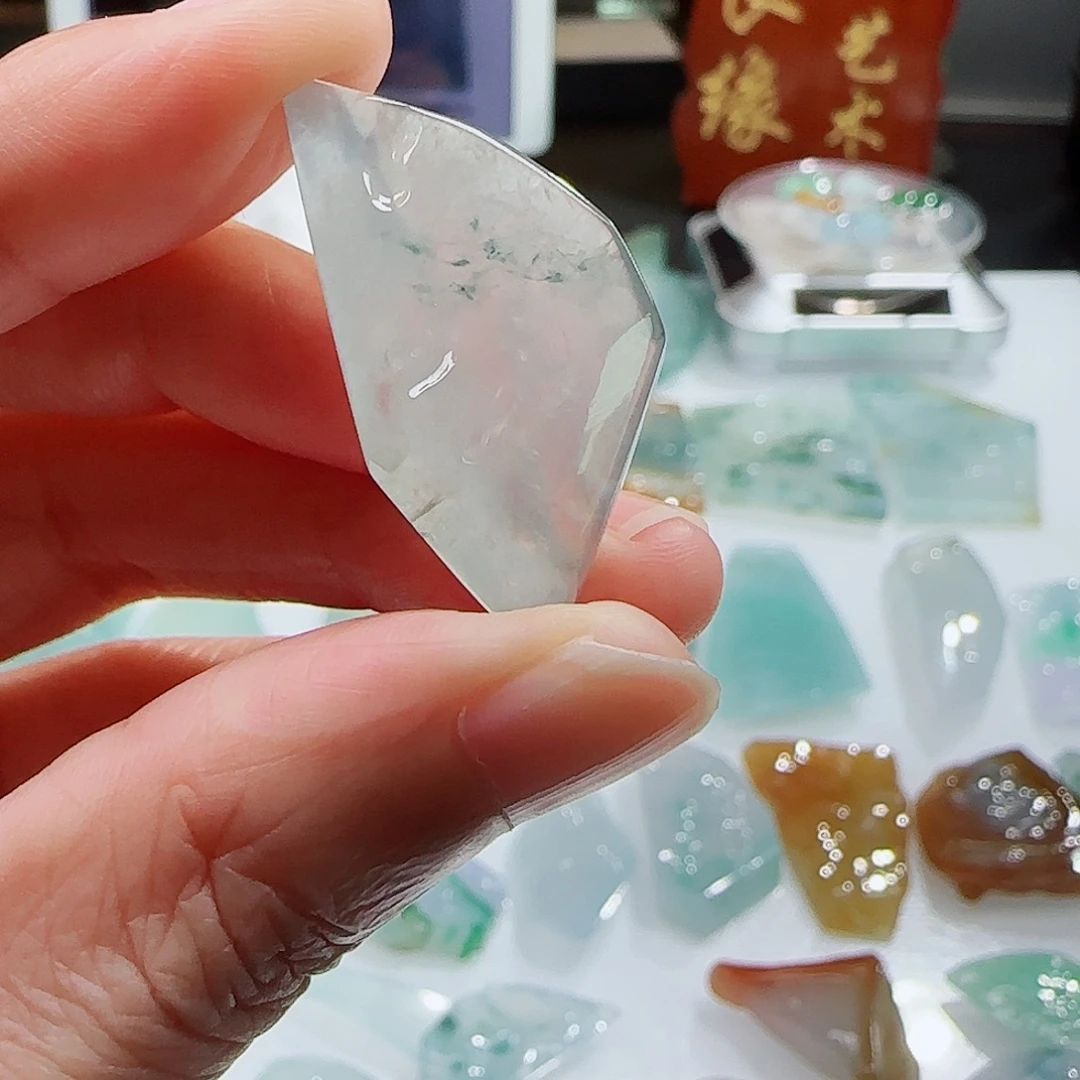 定制翡翠足银镶嵌缅甸翡翠挂件