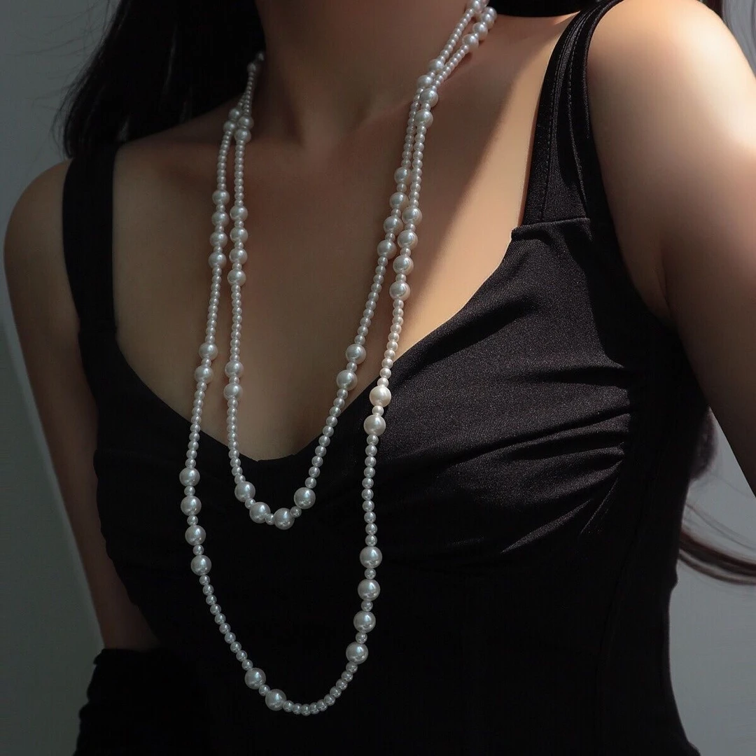 法式轻奢冷白小香风1.6米时尚百搭毛衣链