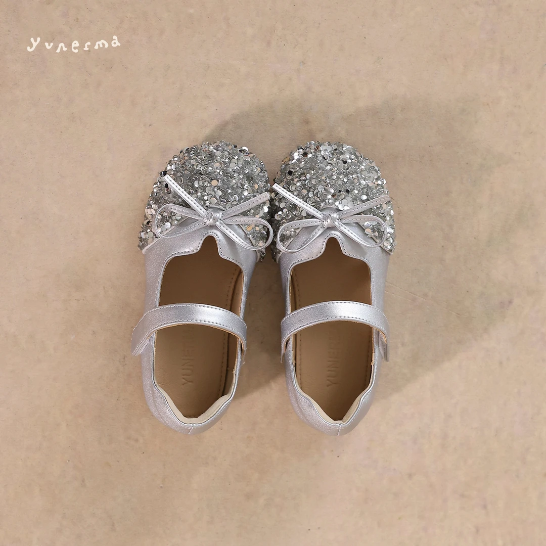 允儿妈女童夏季新款百搭水晶鞋宝宝时尚公主鞋皮鞋儿童春夏软底鞋