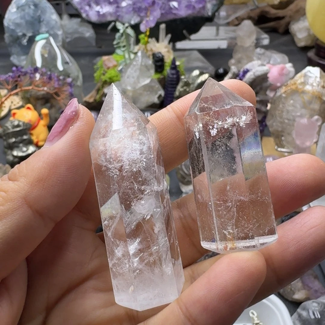 水晶柱两颗的大小