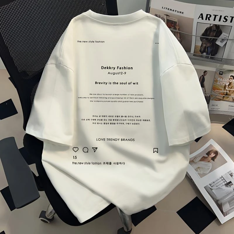 jtrt潮牌ins韩系慵懒风设计夏季纯棉短袖t恤男女小众休闲圆领上衣