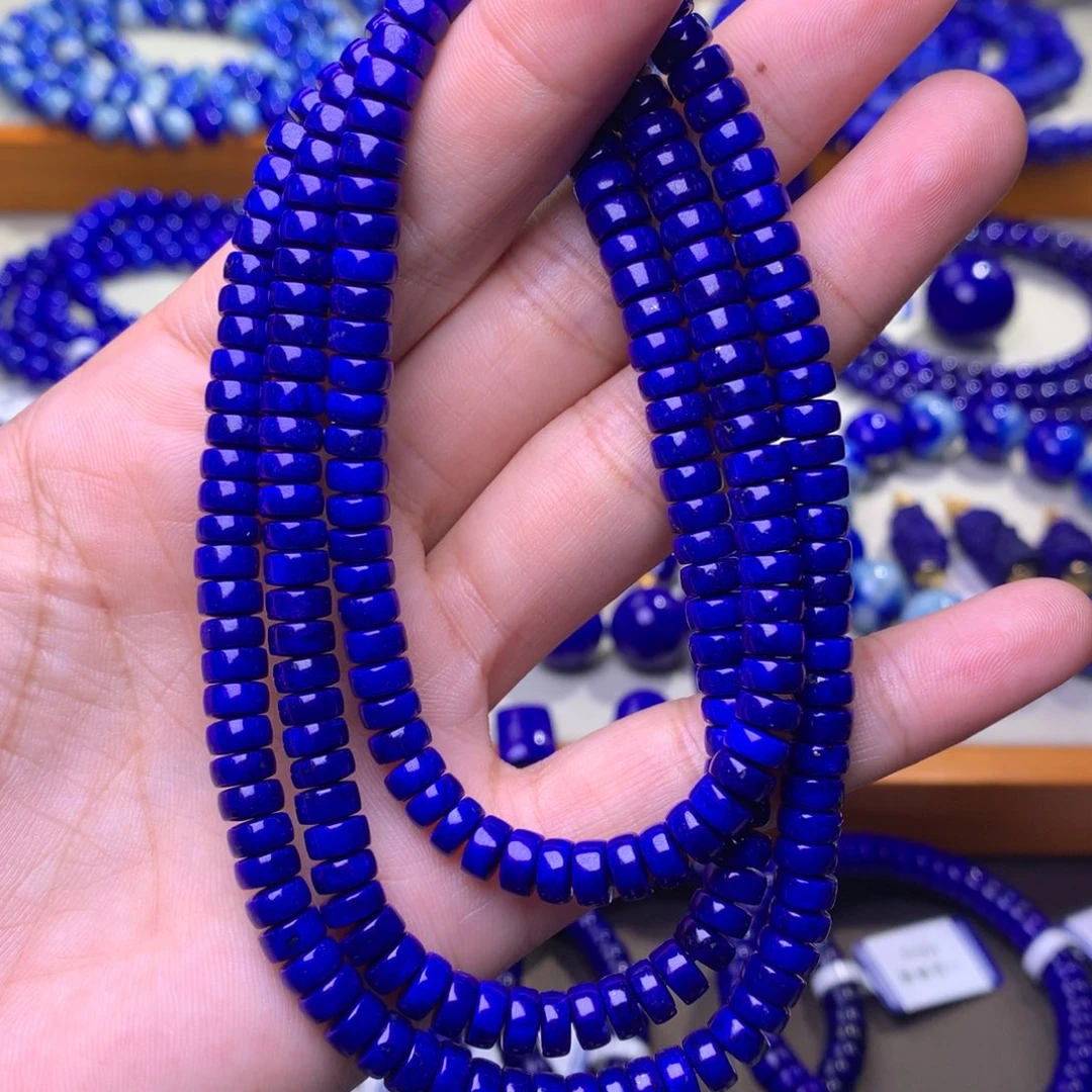 青金石未镶嵌手串6mm