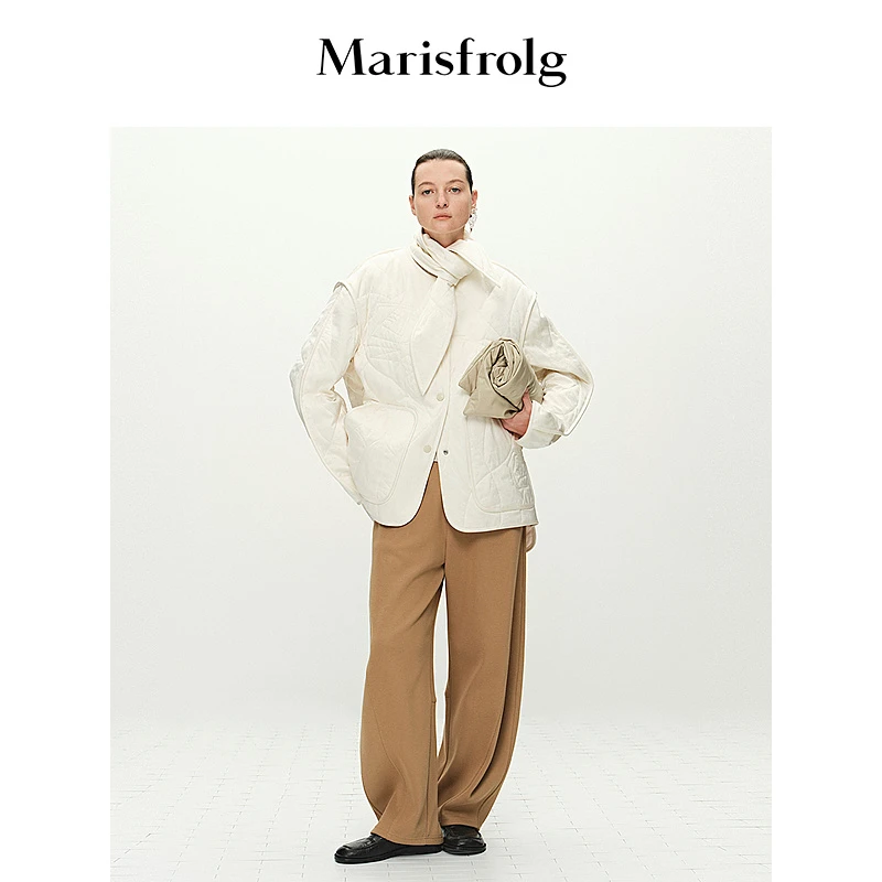 【时装羽绒】Marisfrolg玛丝菲尔花卉刺绣羽绒外套