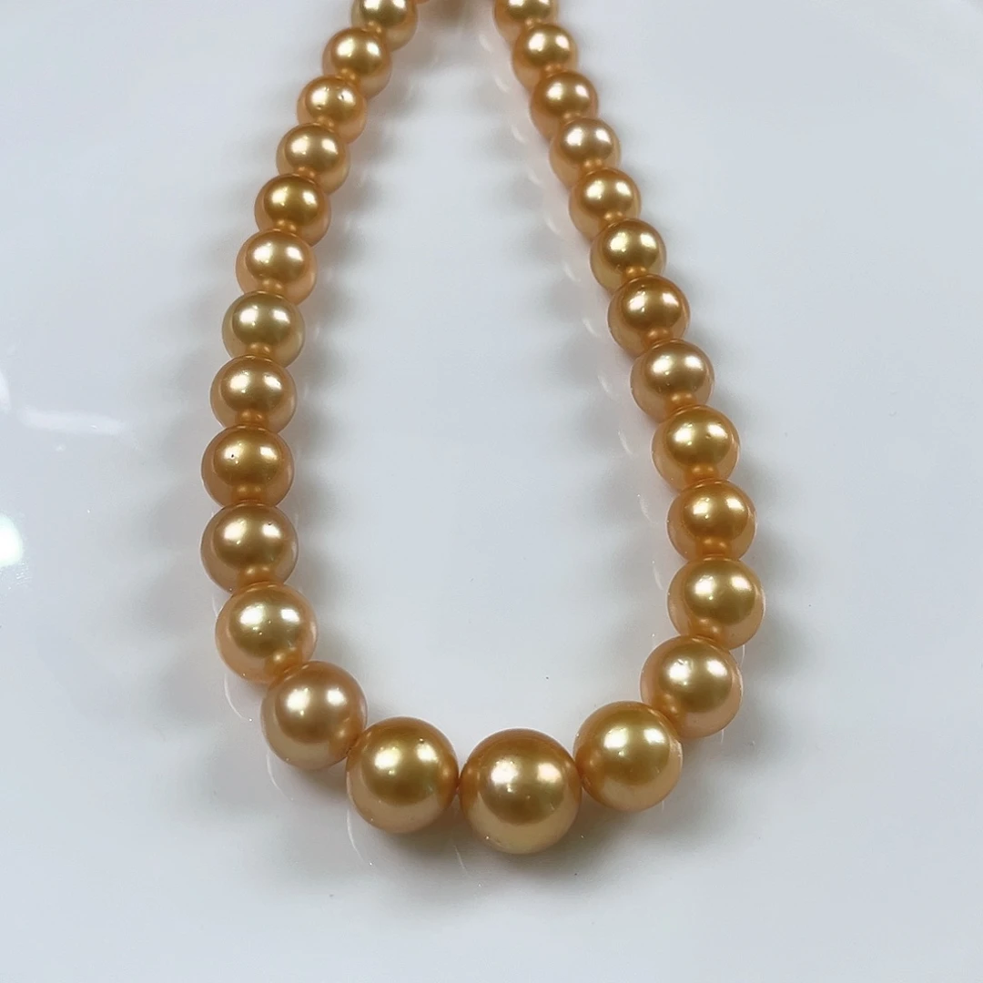 未镶嵌海水珍珠颈饰浓金12-15.5