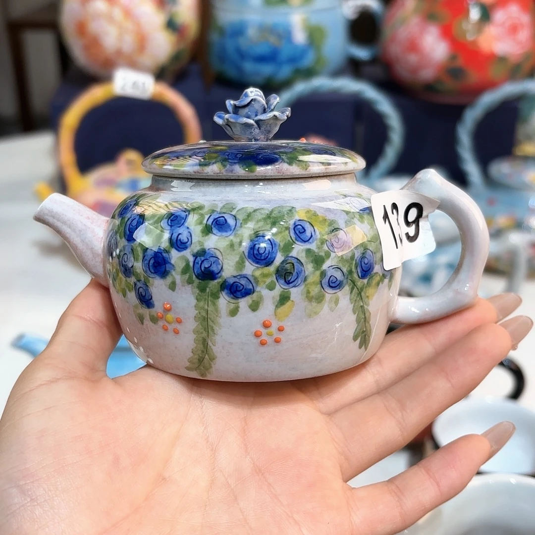 景德镇手绘高温釉下彩陶瓷茶具