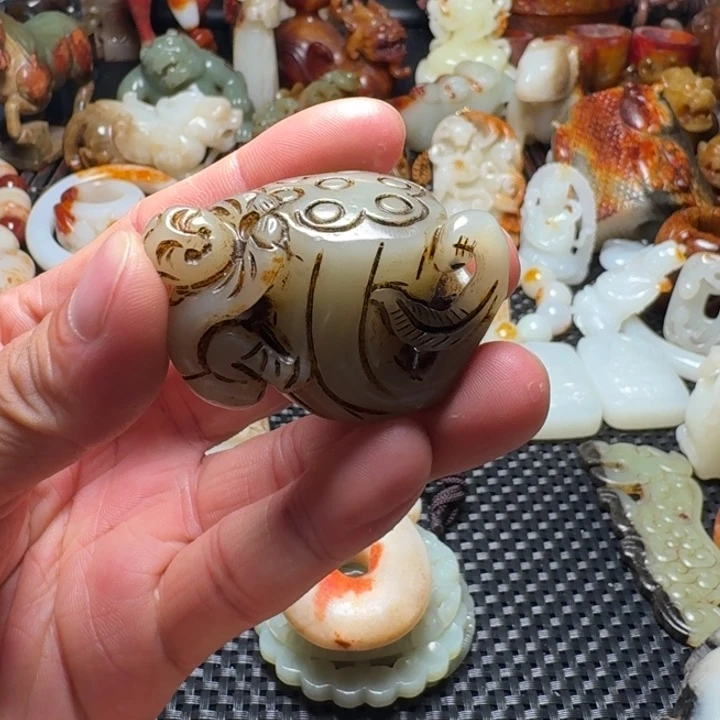 和田玉未镶嵌挂件《****生