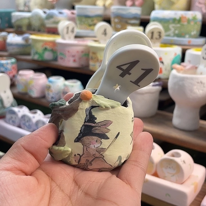 41…..手工手绘花盆