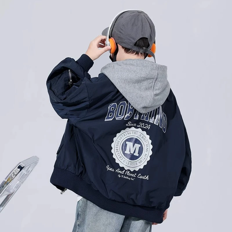 儿童装男童春装外套2025新款男孩春秋款中大童春季痞帅夹克衣服潮
