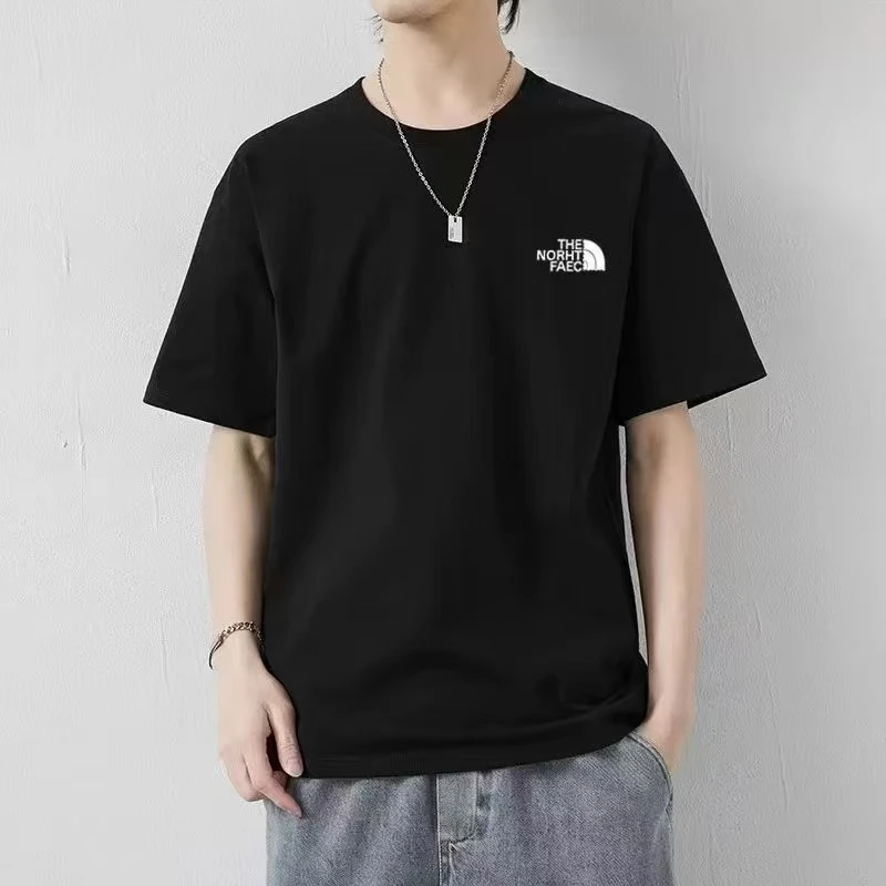 2025新款纯棉短袖宽松男女情侣同款    