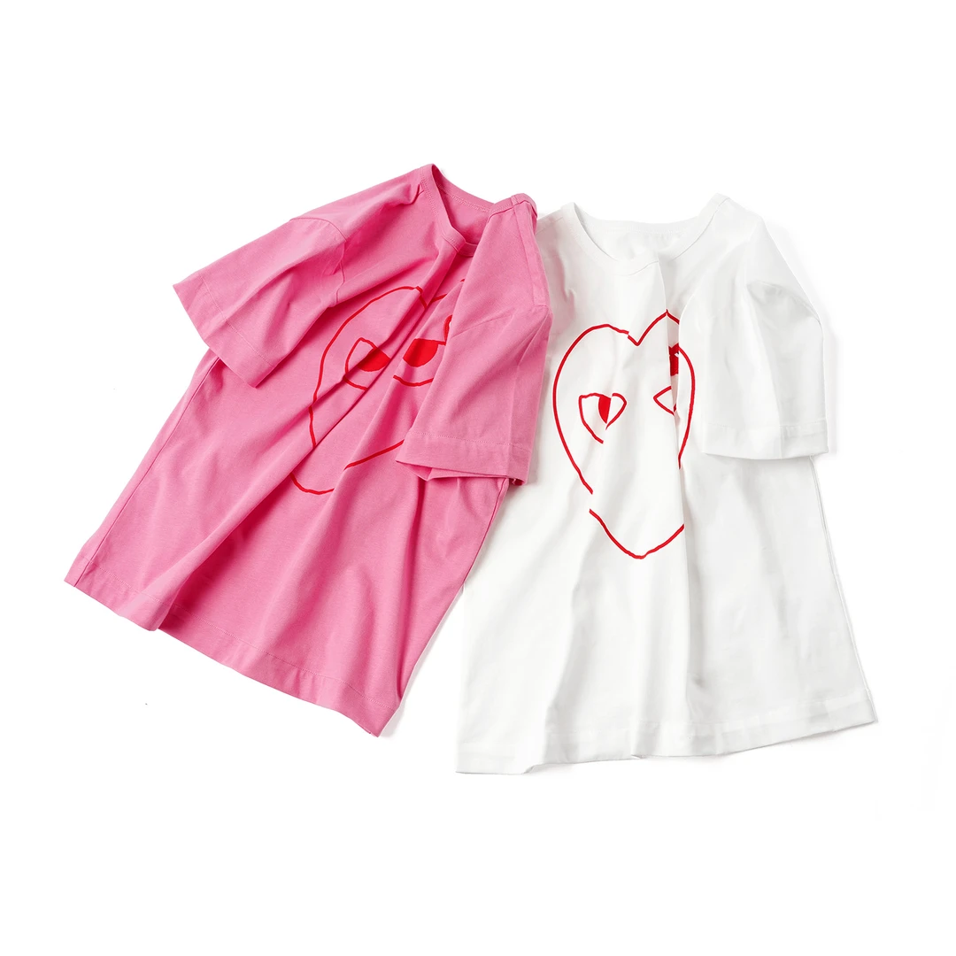 【爱心印花刺绣短袖】TXAL55033夏季新款休闲百搭夏季宽松短袖T恤