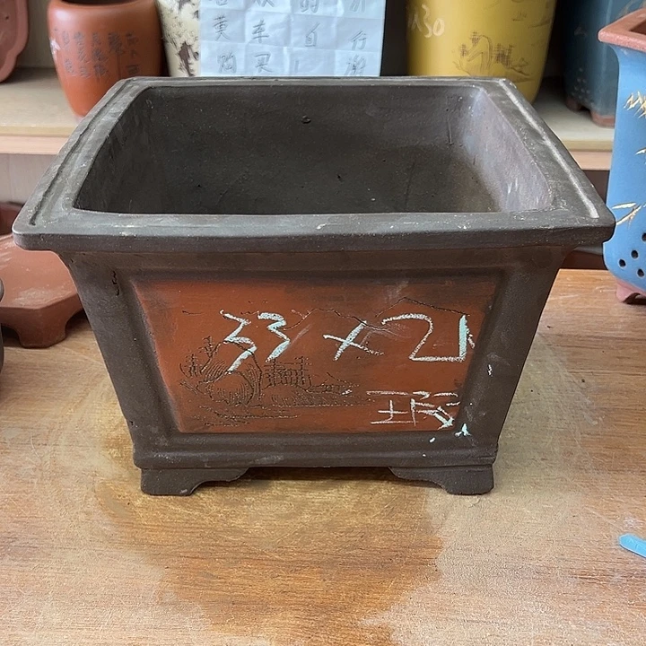 游***戏紫砂花盆，透气花盆