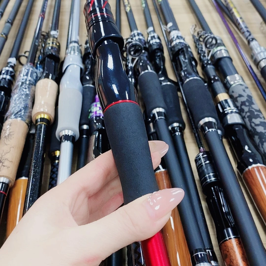 红色直柄路亚竿2.1米