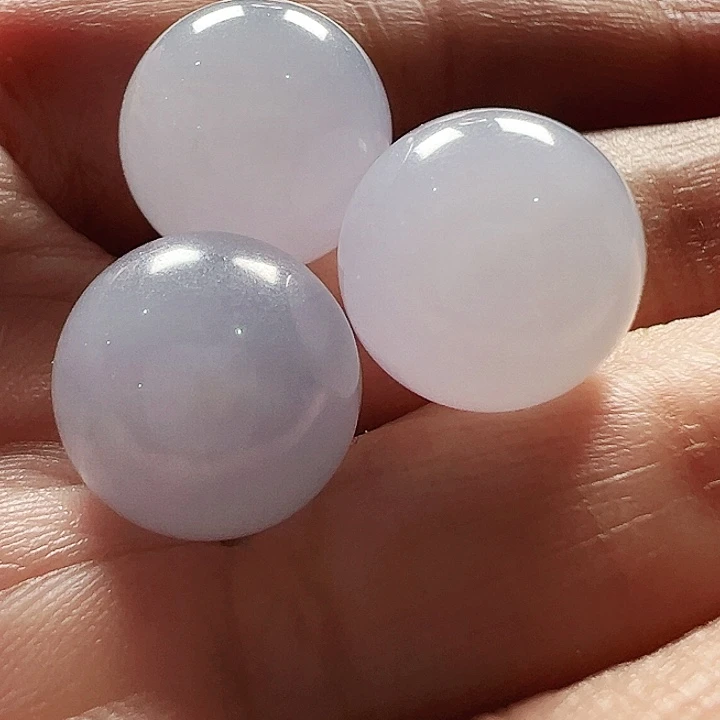 定制翡翠未镶嵌翡翠冰紫珠子