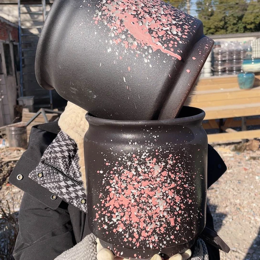 红陶王嫂花盆0115-B388