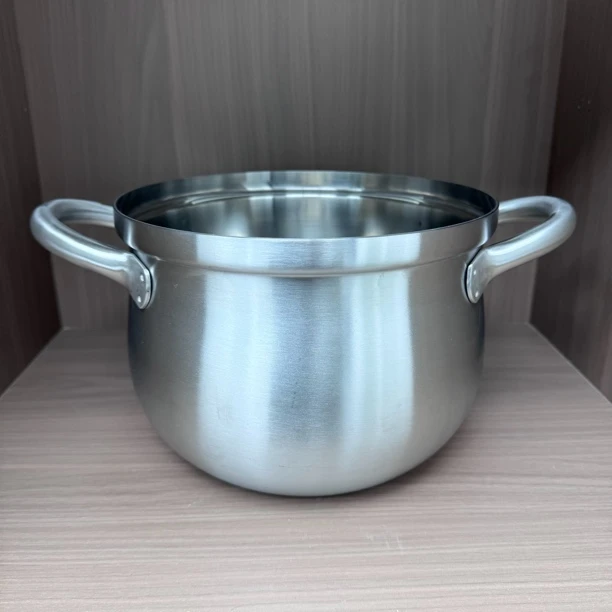 （瑕疵品）无盖不锈钢大肚汤锅高桶汤锅双耳蒸锅