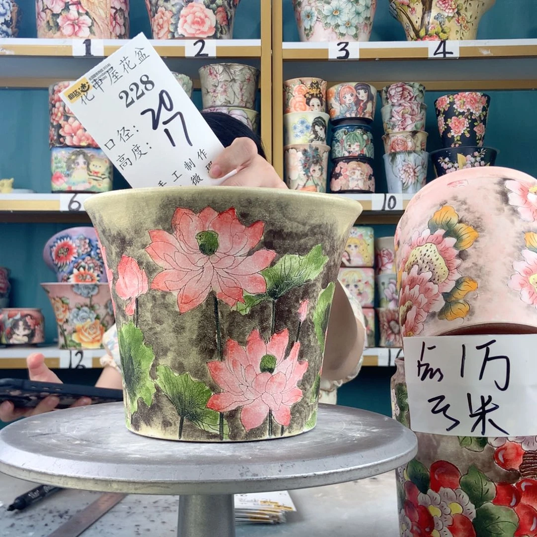 景德镇手工花盆228