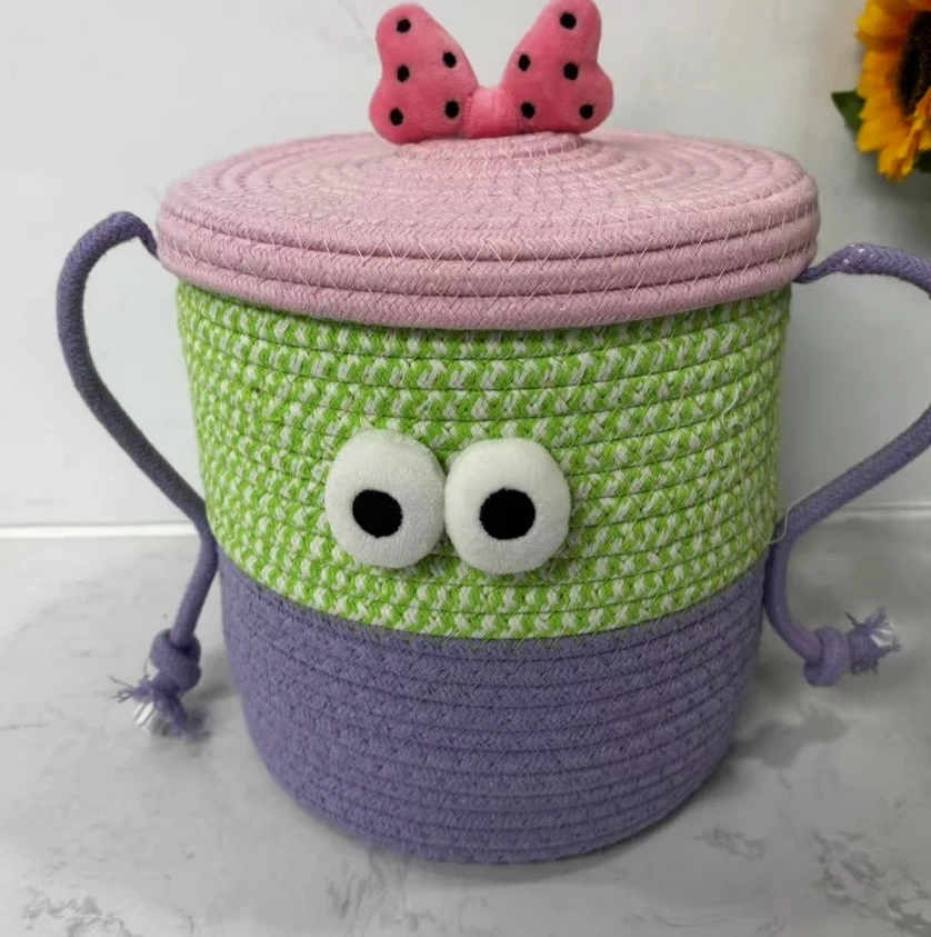 绳编收纳篮 颜色规格随机 FL