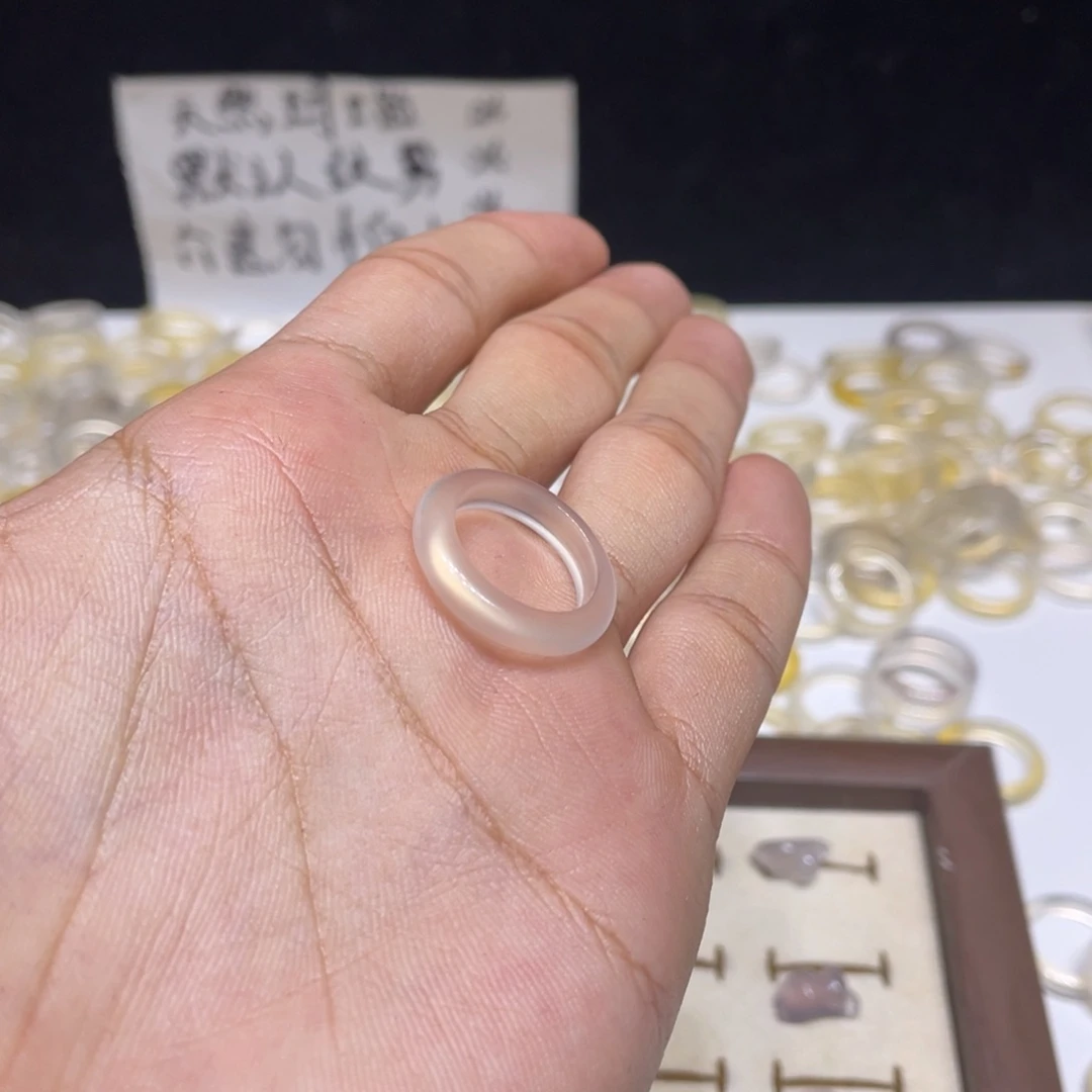 玛瑙/玉髓未镶嵌戒圈70号港11