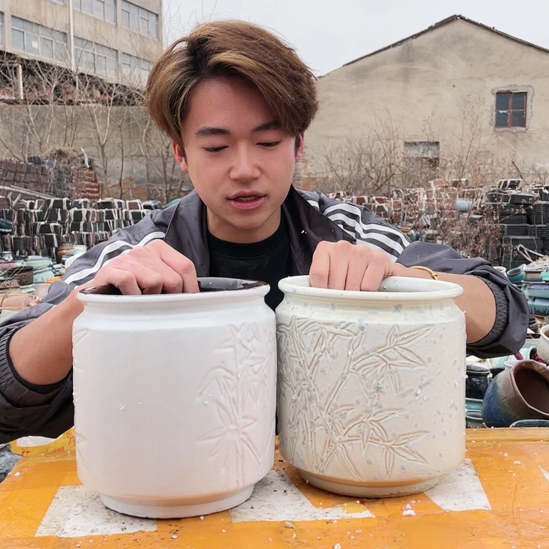 无铅玻璃宜兴紫砂花盆