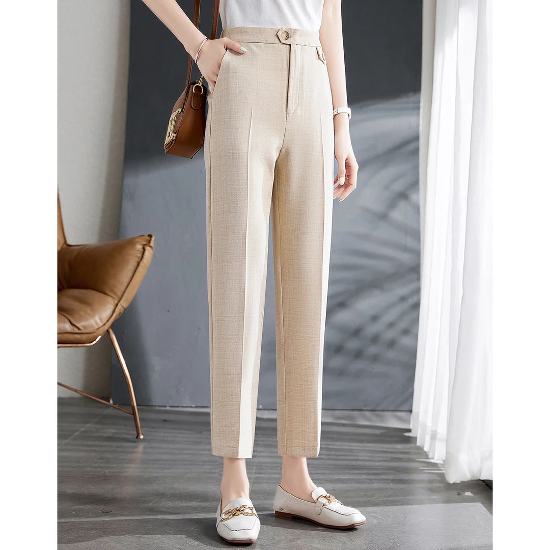 XWI/欣未2025夏新款时尚通勤不挑人显瘦舒适好穿到尖叫休闲裤5590